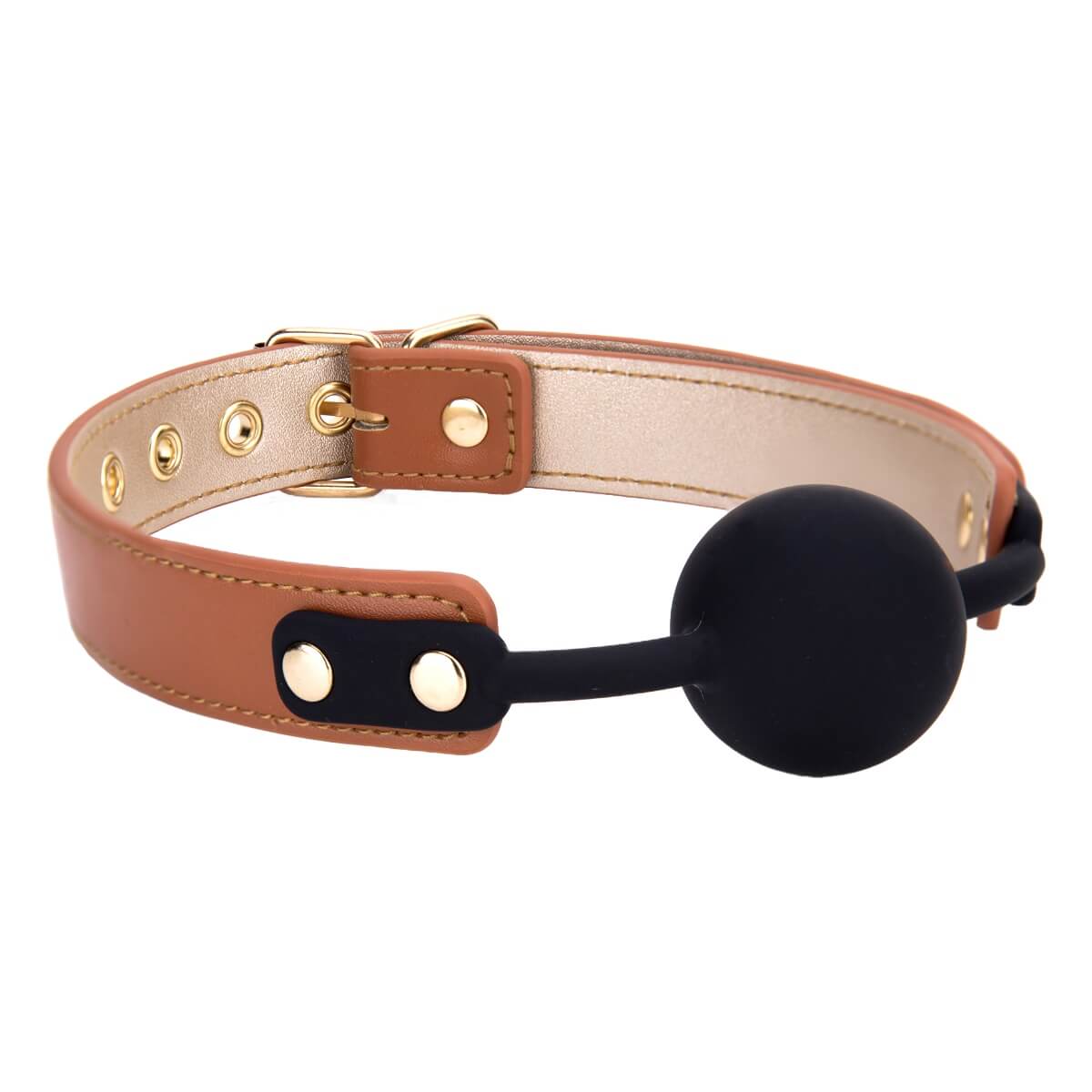 Calus din piele vegana maro si bila din silicon negru Blaze Elite