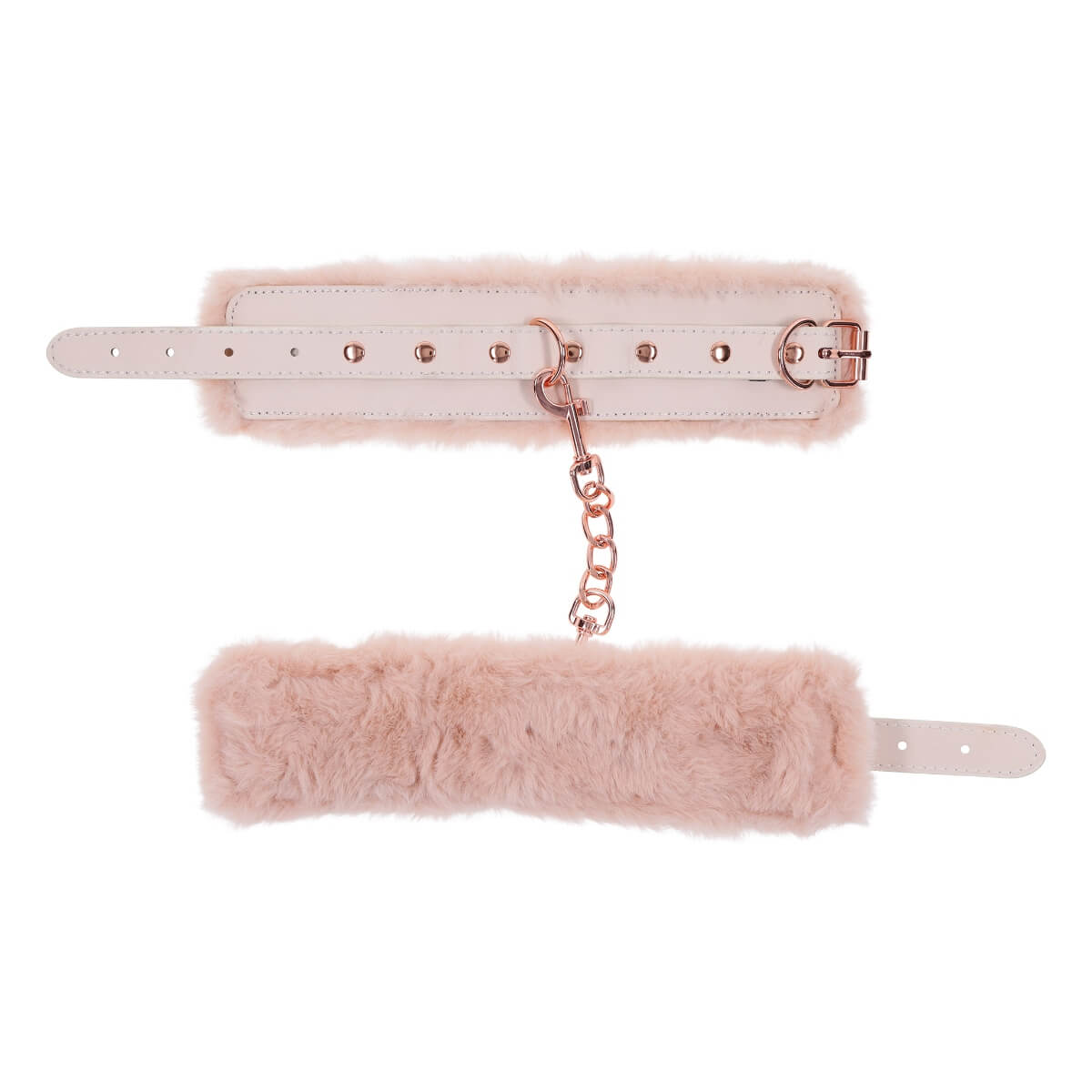 Catuse din piele vegana cu blanita culoare piersica Peaches 'n Creame