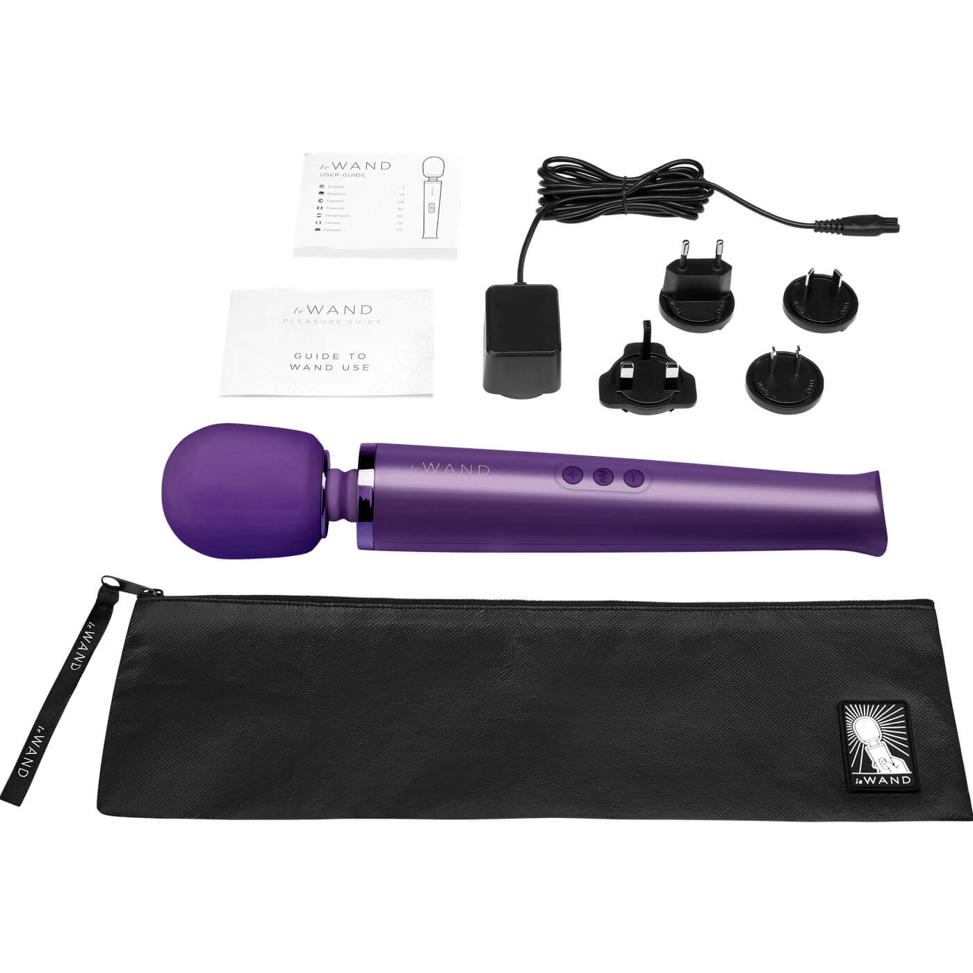 Vibrator wand pentru masaj sau stimulare Le Wand Rechargeable Vibrating Massager ideal pentru sesiuni solo sau in cuplu - setul include