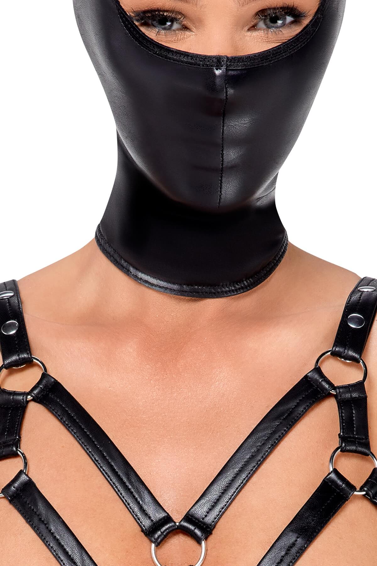 Set lenjerie BDSM cu hamuri, mască și curele de restricție Under Your Control - zoom