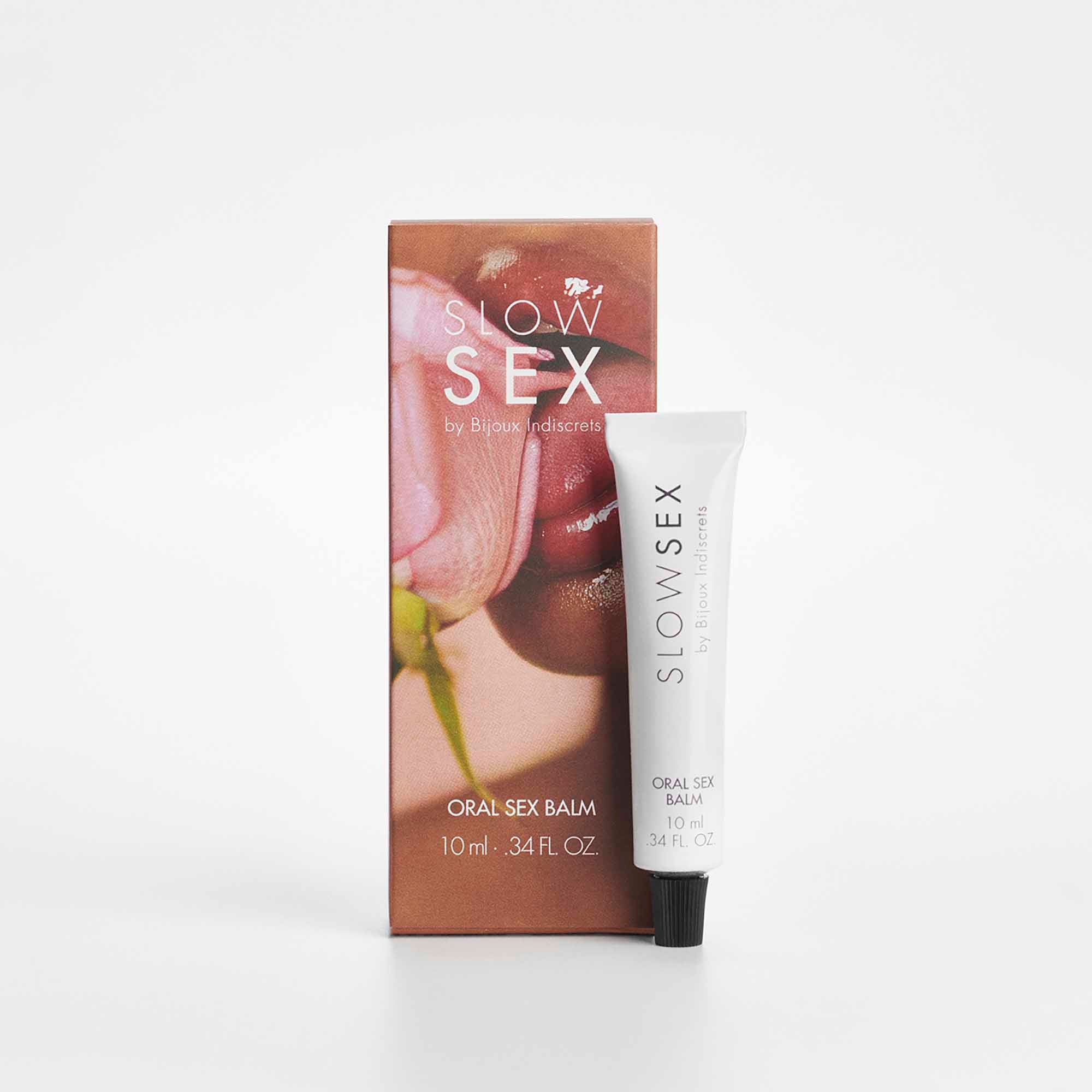 Balsam pentru sex oral cu aroma de cocos Slow Sex - cutie Bijoux Indiscrets