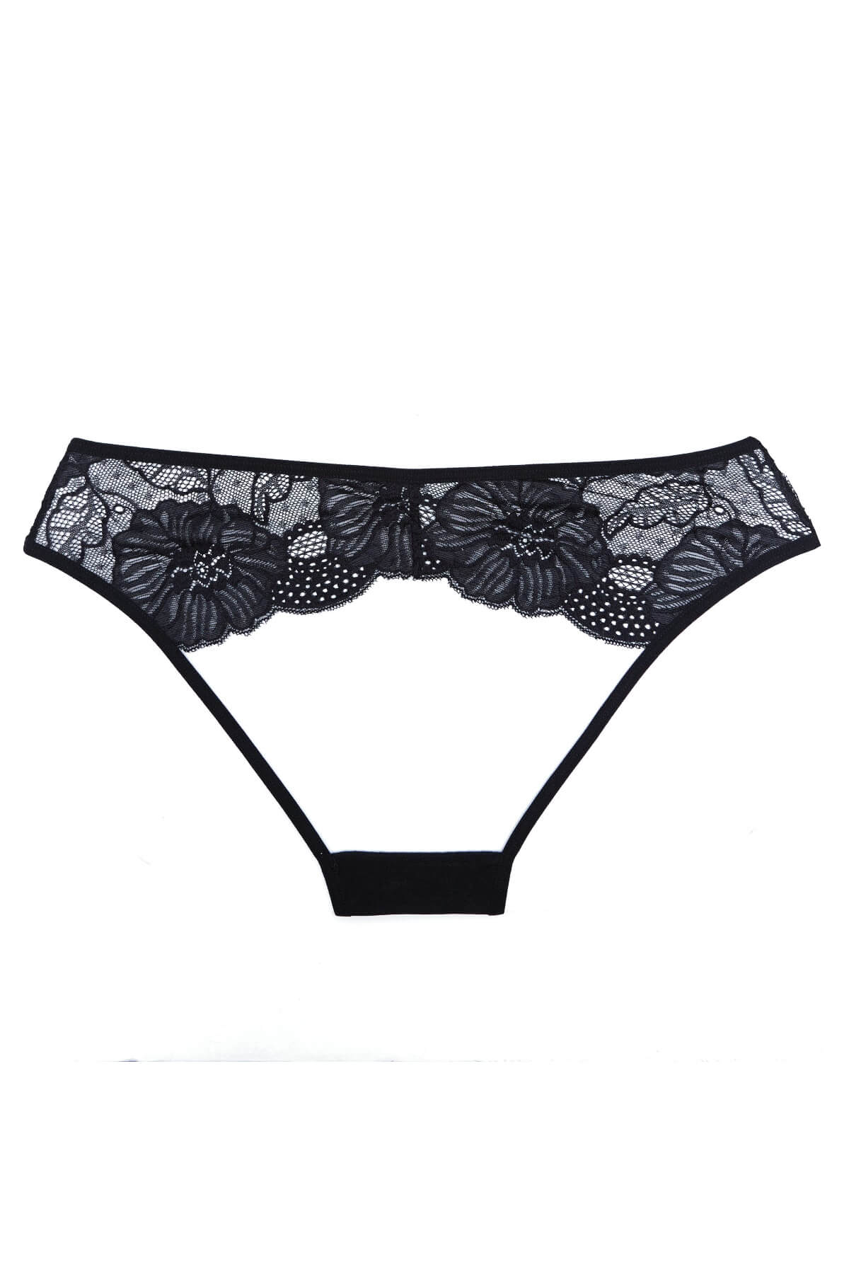 Chilot sexy de dama cu spate ultra deschis Lace Kiss, Negru, Spate
