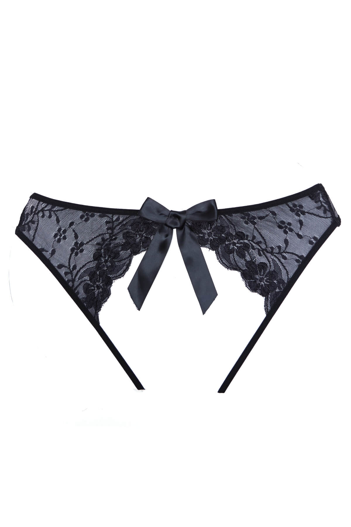 Chilot sexy de dama cu spate ultra deschis Lace Tease, Negru, Spate
