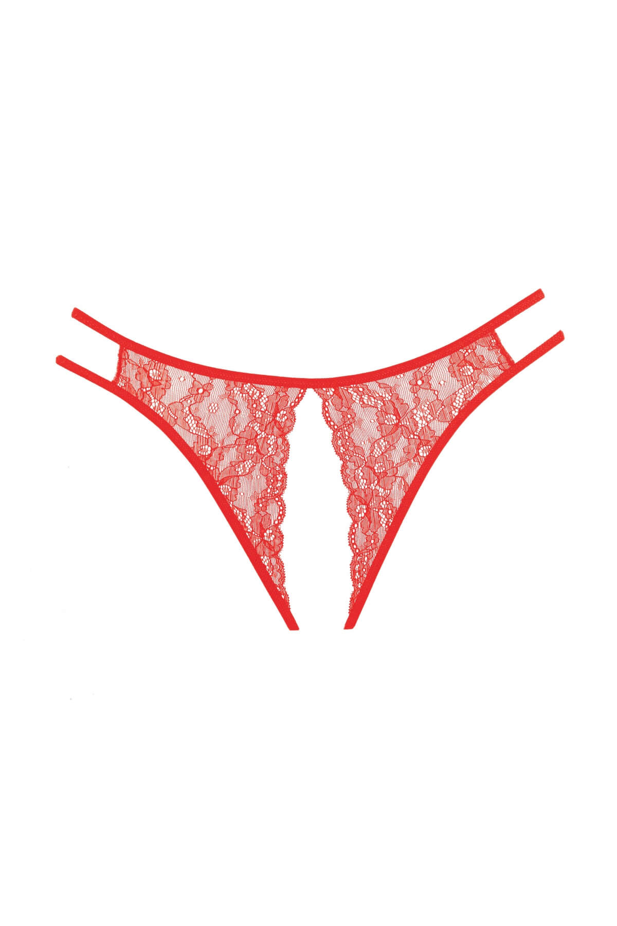 Chilot sexy fara crotch din dantela Sweet Honey, Rosu, Fata
