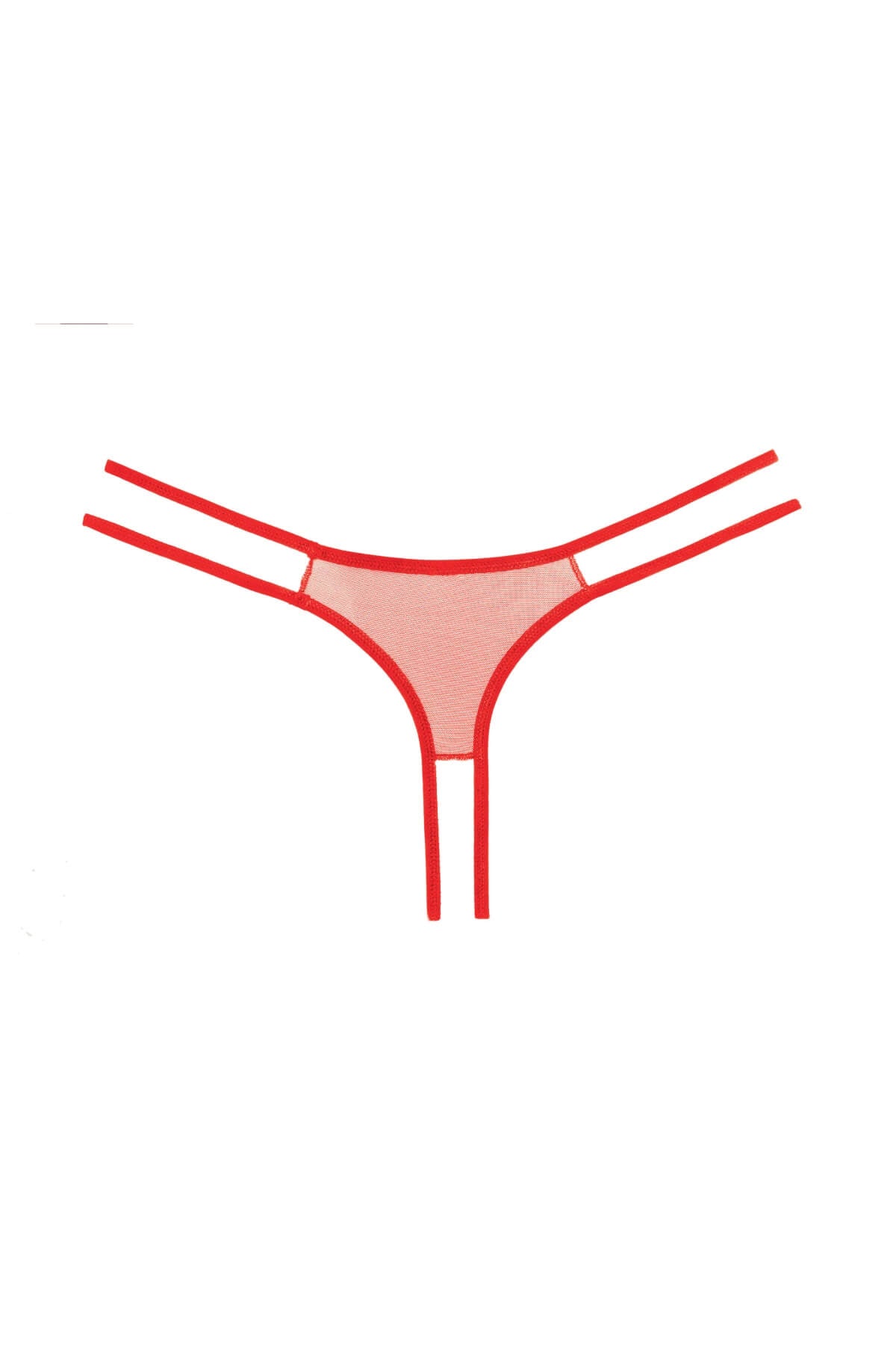 Chilot sexy fara crotch din dantela Sweet Honey, Rosu, Spate