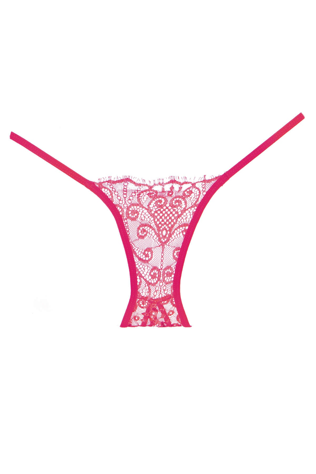 Chilot sexy fara crotch din dantela Enchanted Belle, Roz, Spate