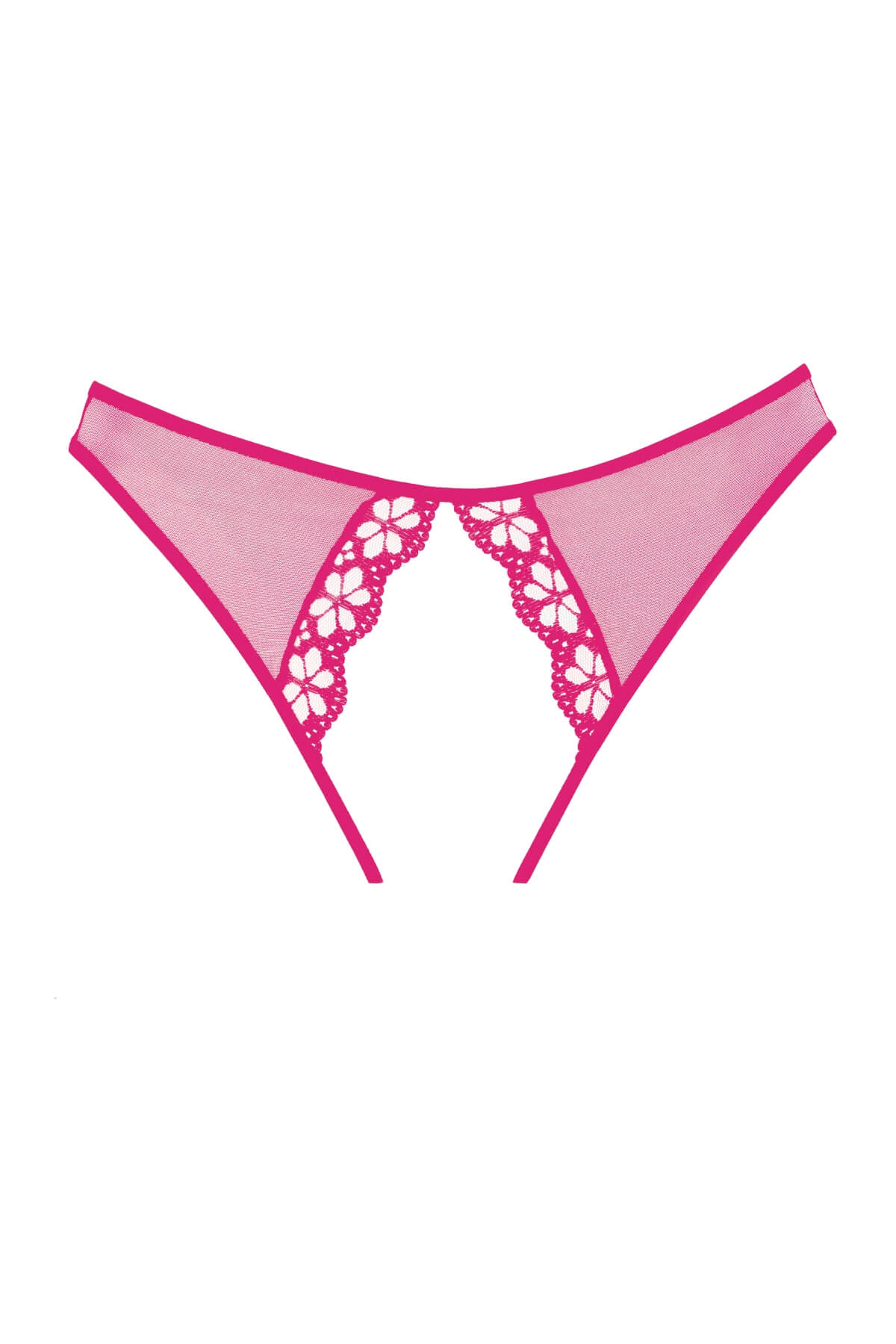 Chilot sexy peek-a-boo din dantela Mirabelle, Roz, Spate