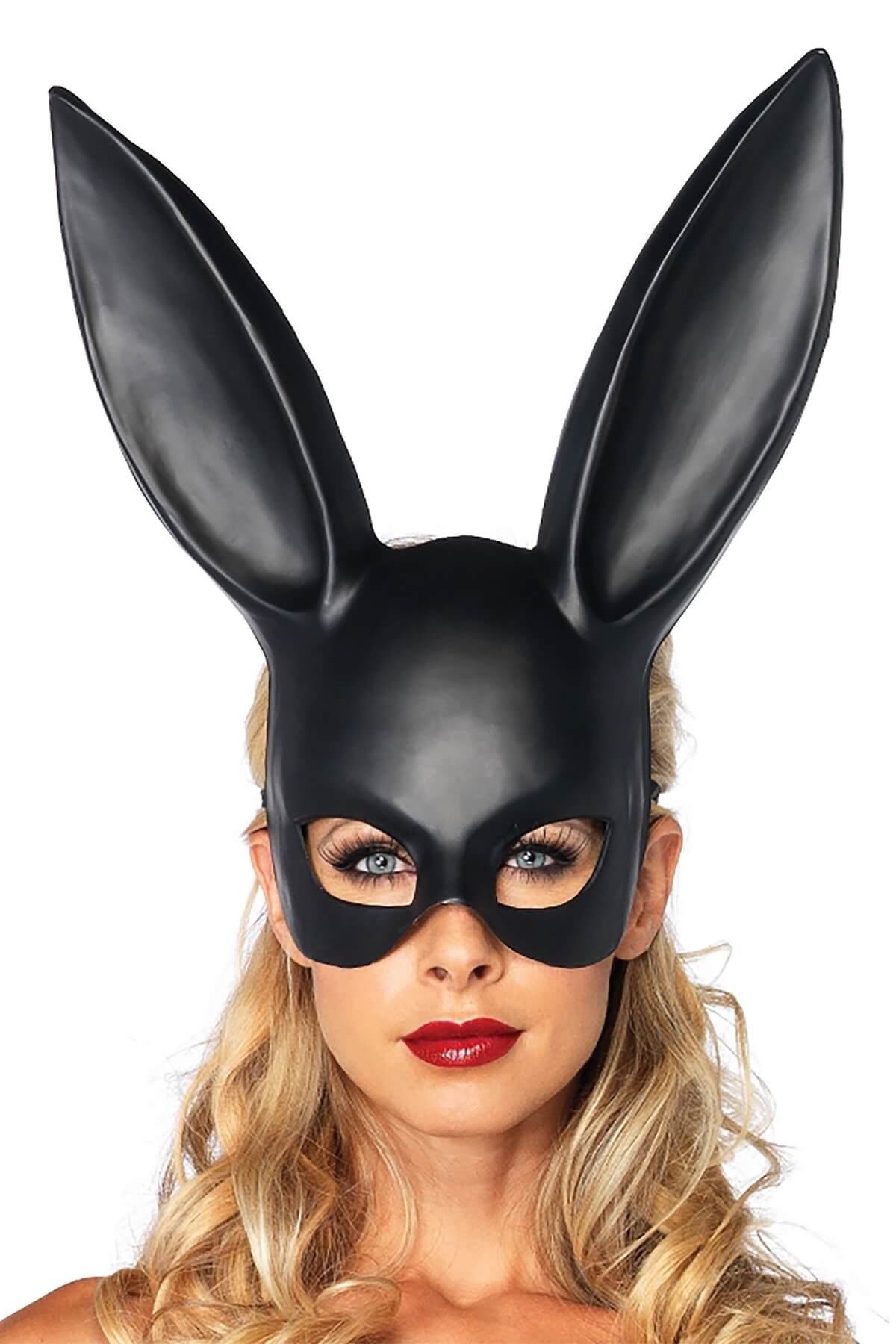 Masca cu urechi de iepure pentru role-play Masquerade, Negru