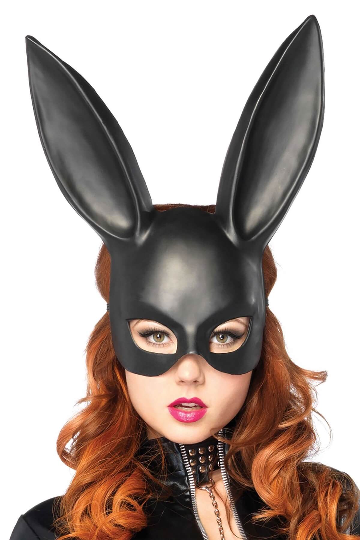 Masca cu urechi de iepure pentru joc de rol pentru adulti Masquerade, Negru