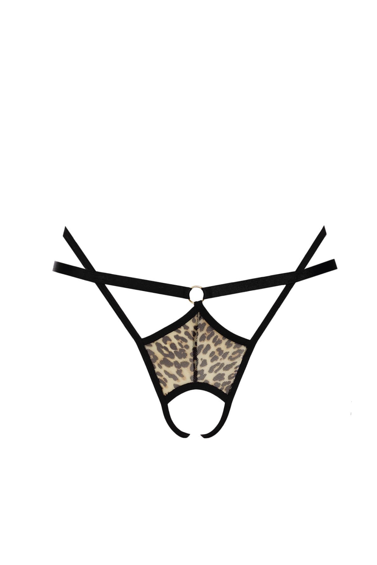 chilot sexy de dama tip crotchless din animal print Cozmo
