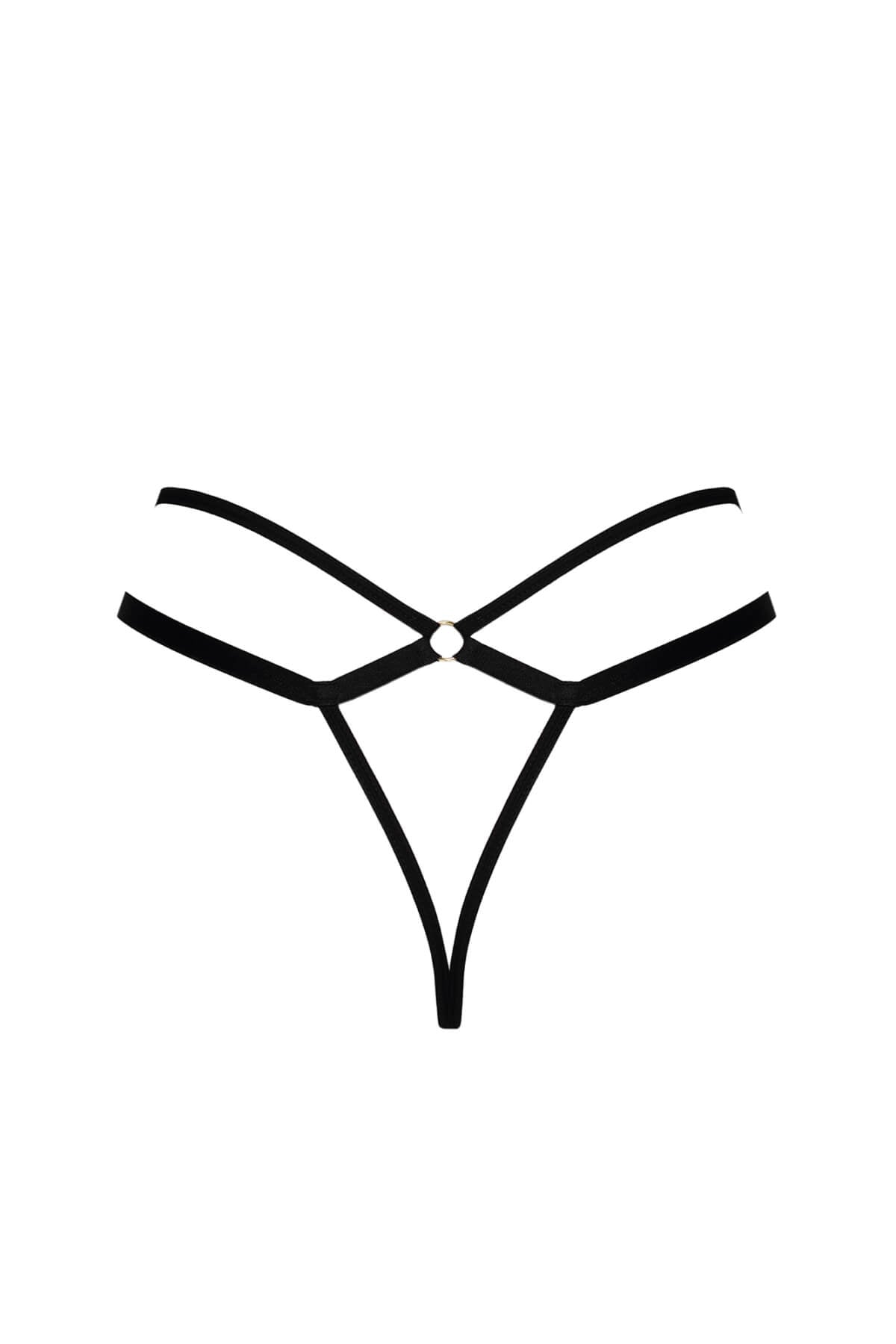 chilot sexy de dama tip crotchless cu bretele in partea din spate Cozmo