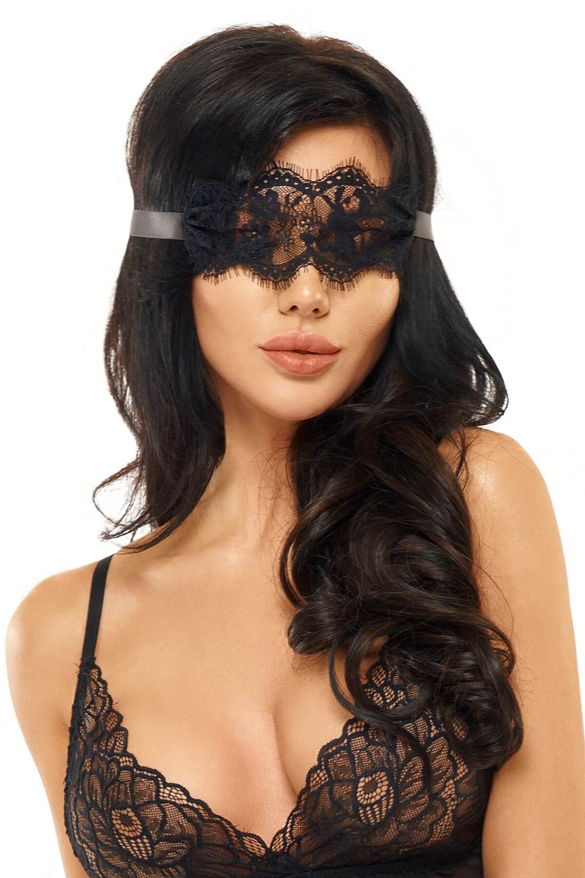 Masca Sexy din Dantela Neagra Eve