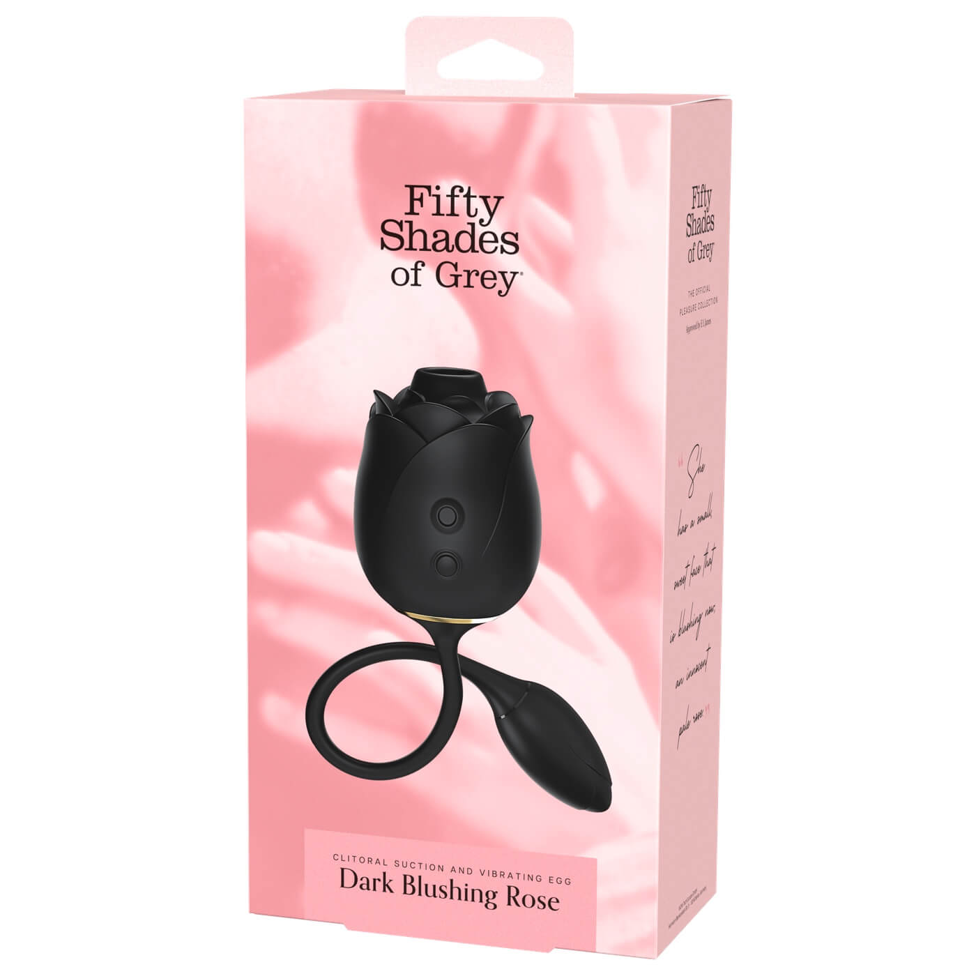 Stimulator clitoridian cu sucțiune și ou vibrator Dark Blushing Rose - Fifty Shades of Grey - box