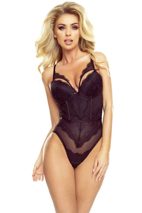 Lenjerie Body din Dantela Neagra Passion Glamour