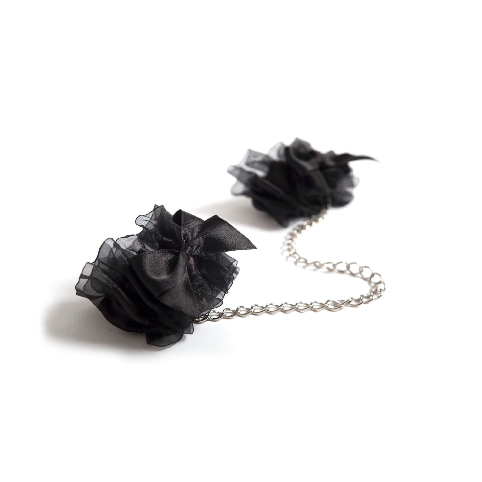 Catuse din satin si organza Frou Frou Handcuffs