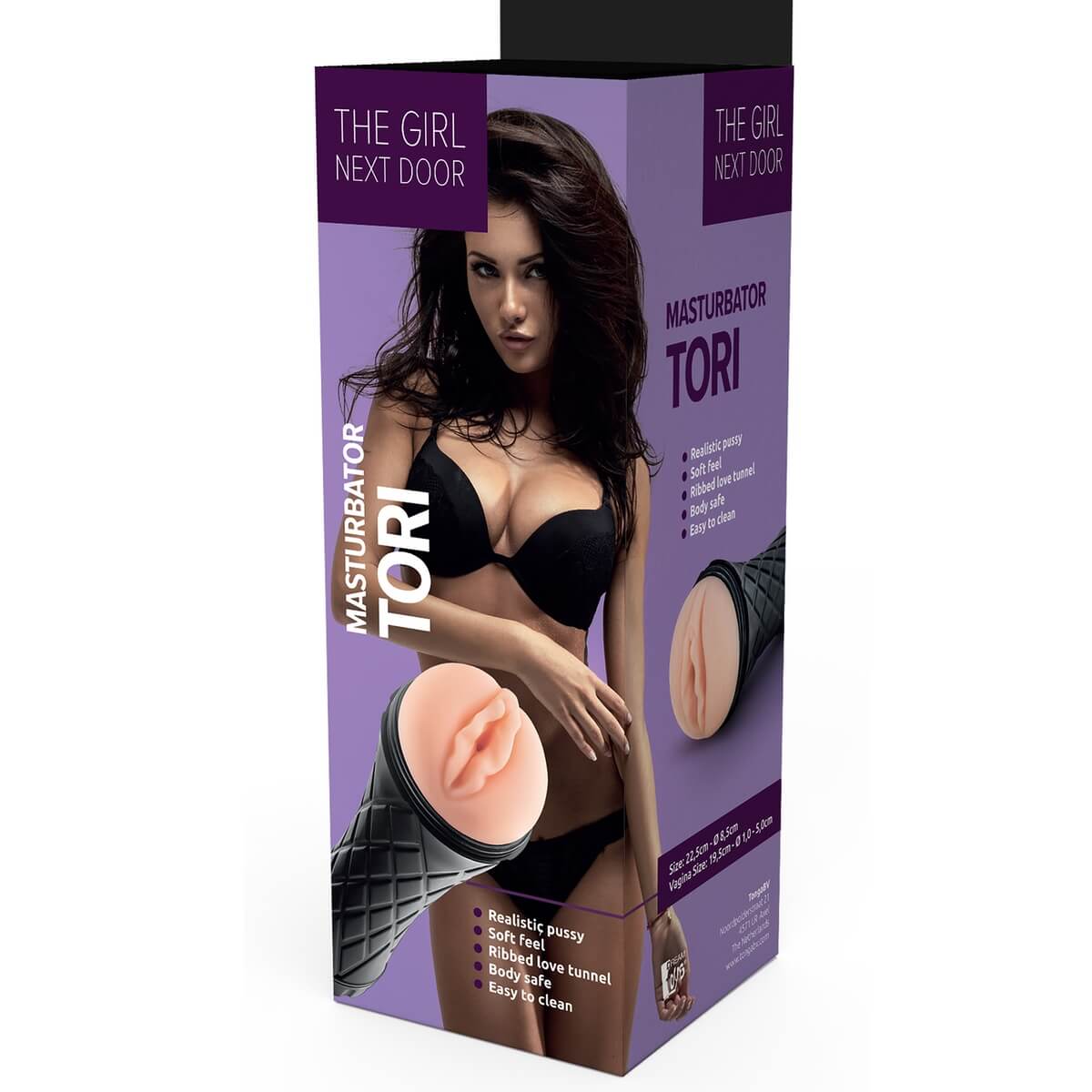 Masturbator Tori Vagina Cup – jucărie sexuală pentru bărbați cu vacuum ajustabil - realistă - box