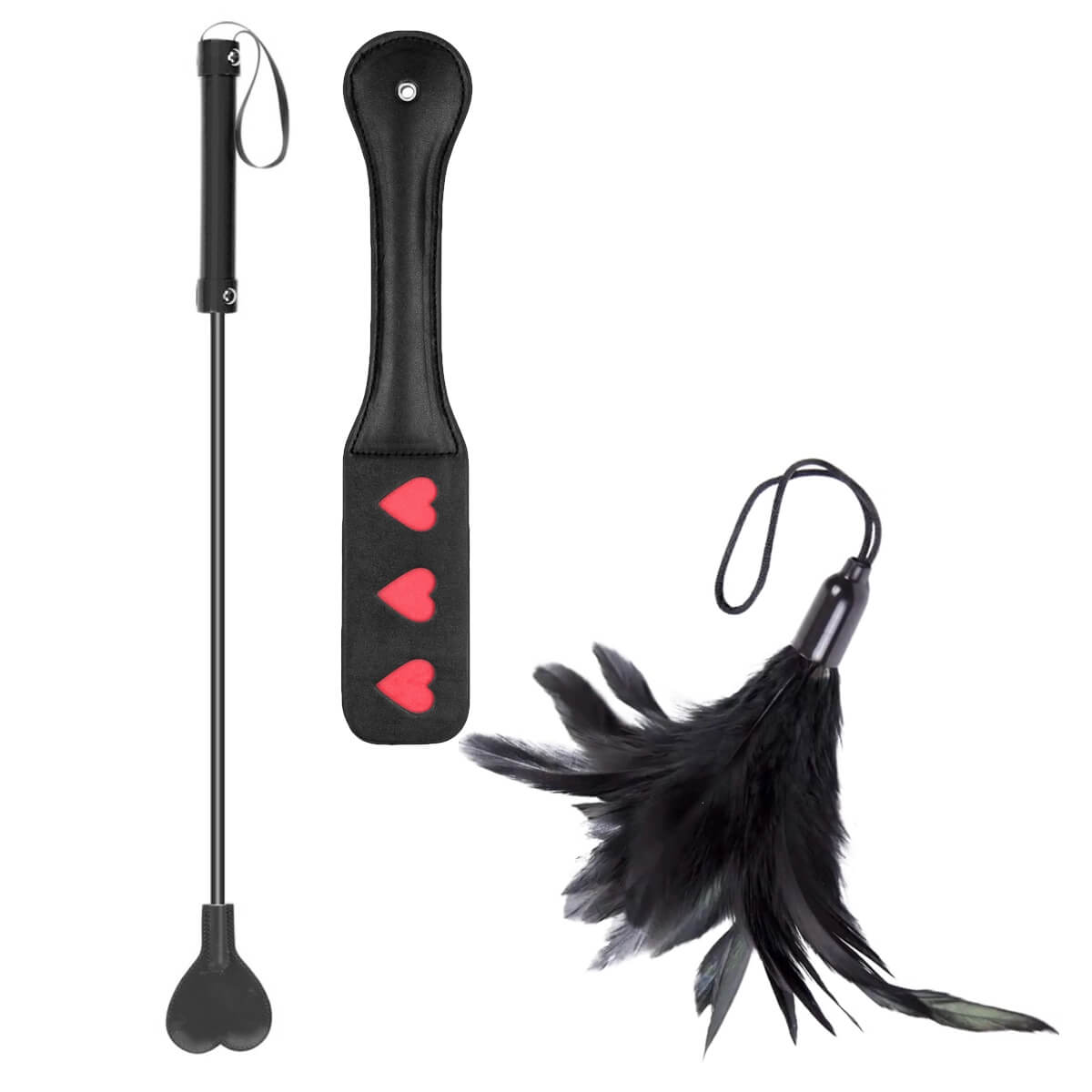 Kit BDSM pentru Incepatori – Palete & Puf de Gadilat - Negru