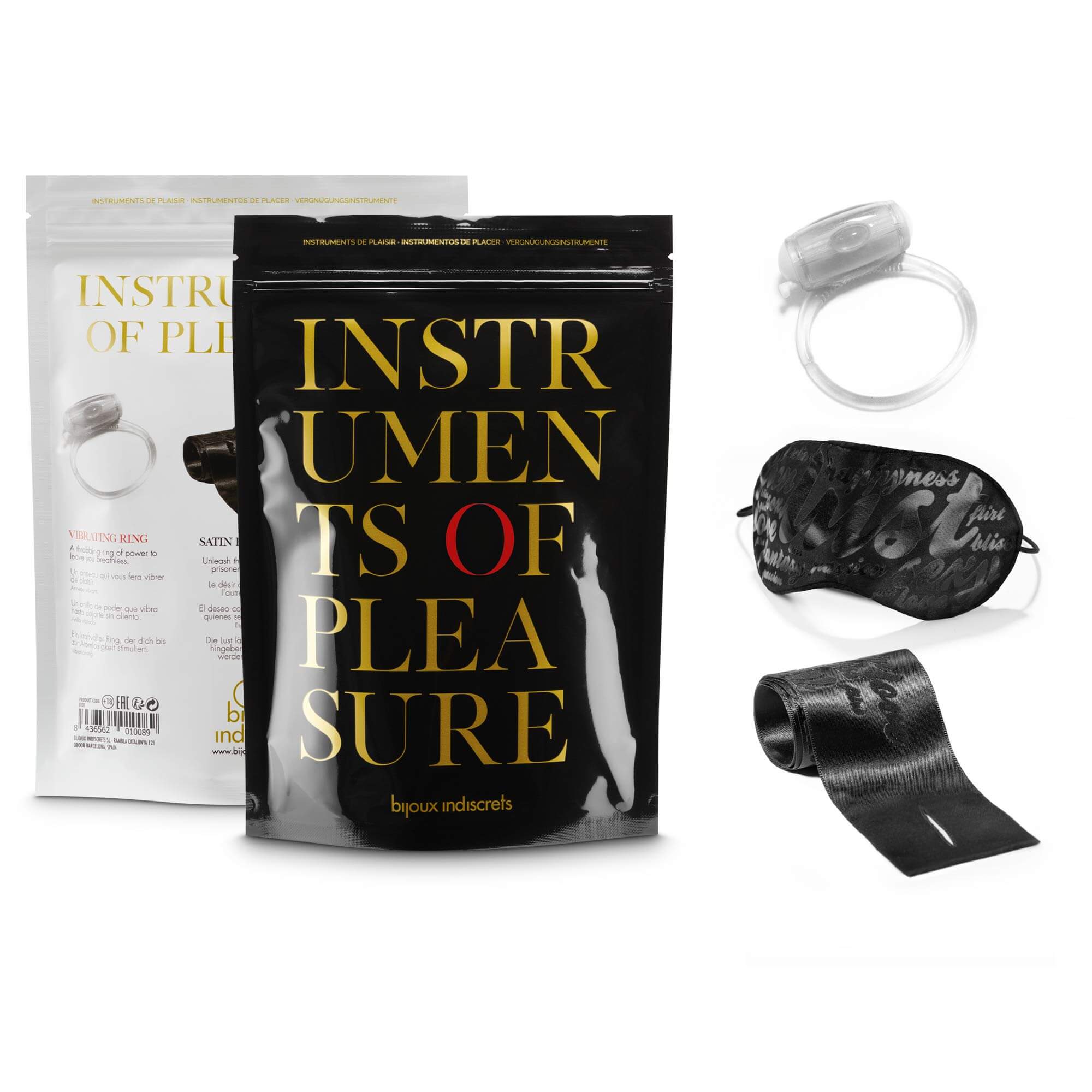 Set de accesorii de cuplu BDSM Instruments of Pleasure · Rosu - tot ce contine