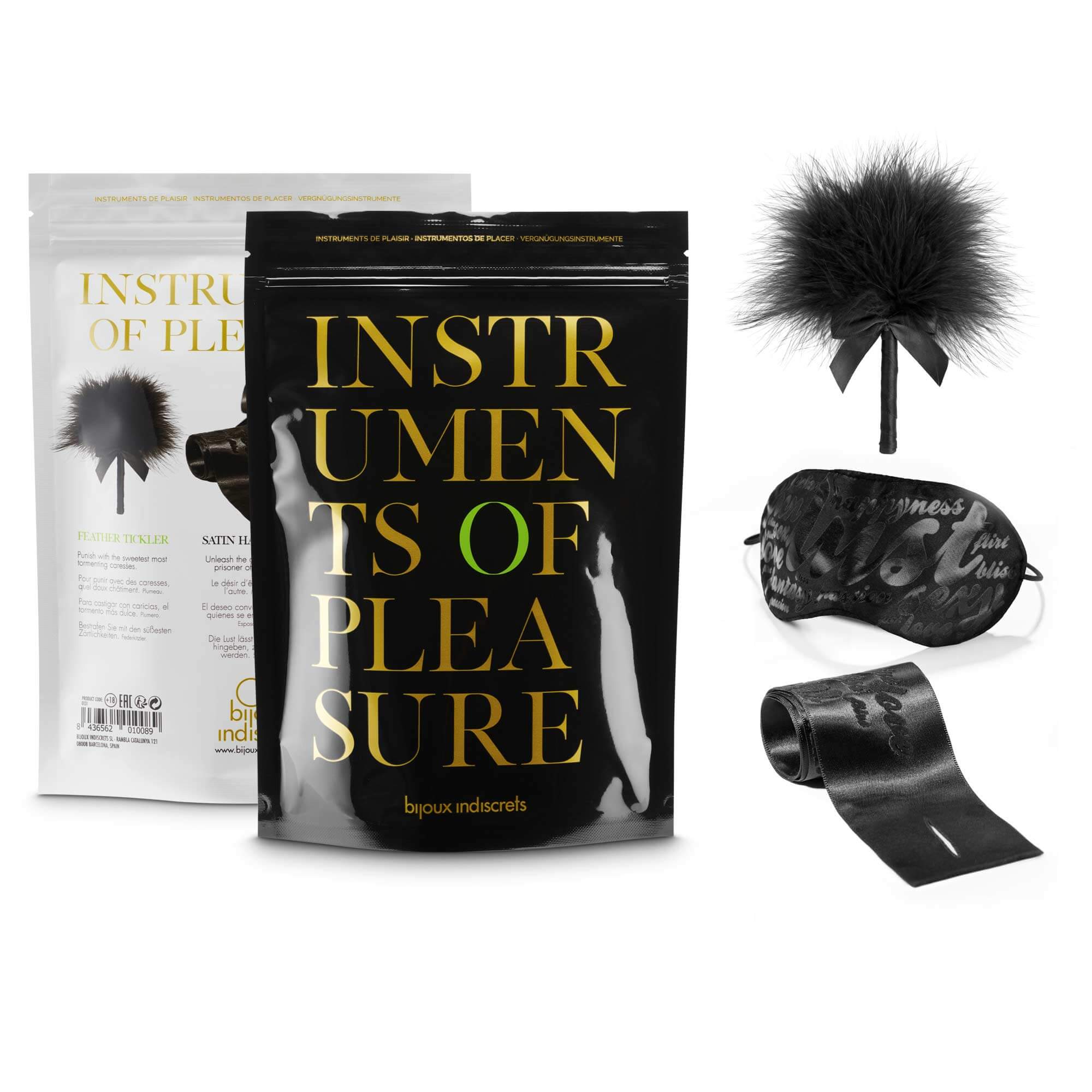 Set de accesorii de cuplu BDSM Instruments of Pleasure · Verde - ce contine