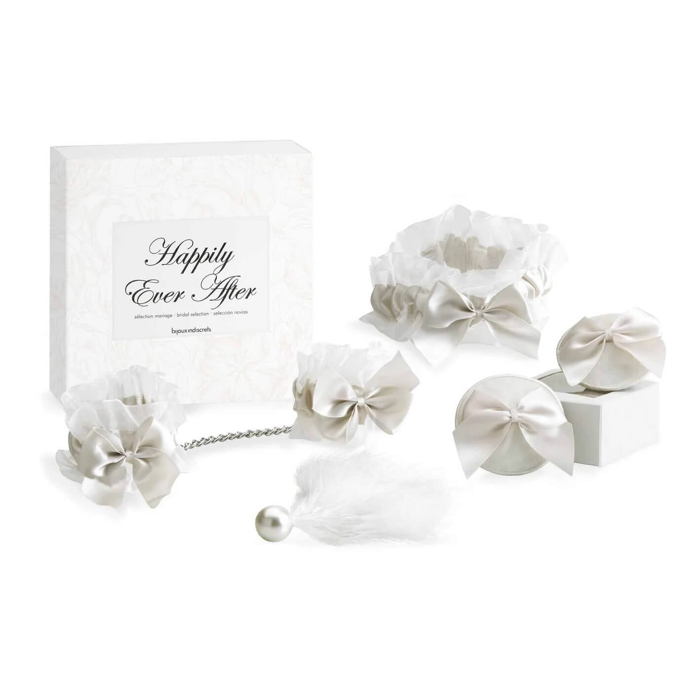 Set de accesorii de mireasa Happily Ever After · Alb - tot ce contine