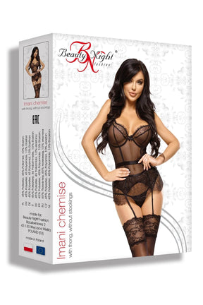 Neglijeu din Dantela Neagra Imani