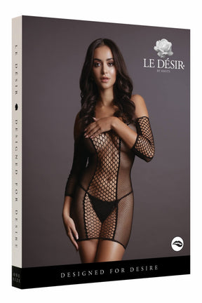 Rochita Fishnet cu Ochiuri Mari DES010 Negru