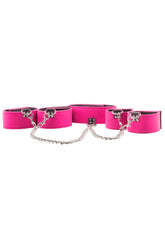 Set Catuse pentru Maini si Glezne cu Colier OU191 Roz