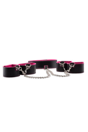 Set Catuse pentru Maini si Glezne cu Colier OU191 Roz