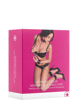 Set Catuse pentru Maini si Glezne cu Colier OU191 Roz
